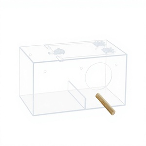 Boîte de rangement en acrylique haute transparence, Nid d'observation des oiseaux, Élevage de petits perroquets, Aménagement paysager, Boîte de présentation pour l'alimentation - Product Image 6
