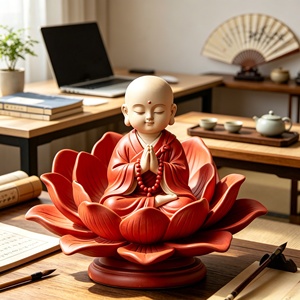 Figura Decorativa de Resina de <span class=keywords><strong>Monje</strong></span> Sentado, Personalizable, para Regalo de Cumpleaños y Festividades, Decoración Diaria para <span class=keywords><strong>el</strong></span> Hogar y la Oficina, BZY - Product Image 4