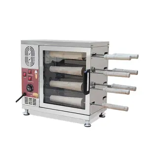 Bread Ice Cream Cone Made Chimney Cake Roll Grilling Making Machine