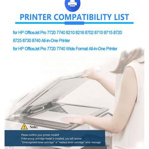 Cartucho de tinta compatible con HP 952XL, paquete combinado, 952XL, 956XL, para impresora HP 7720, 952, 956, 952XL, 956XL - Product Image 4