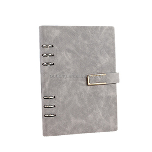 Hộp Đựng Nhật Ký A5 B5 Bằng Da PU Bán Chạy 2022 Có Thể Tháo Rời Nhiều Màu Sổ Ghi Chép Công Sở Cổ Điển Phong Cách Cổ Điển 6 Vòng Rời - Product Image 6