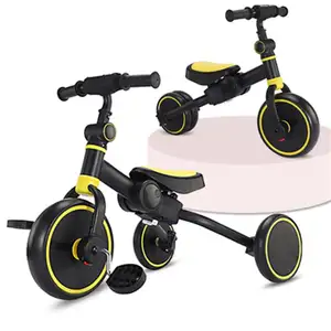 2 In 1 Foldable Kids Trike Toddler Tricycle 3 Wheel/Mini Cycle Children Balance Bike Pedal Bicycle Trike/Folding Baby Tricycle