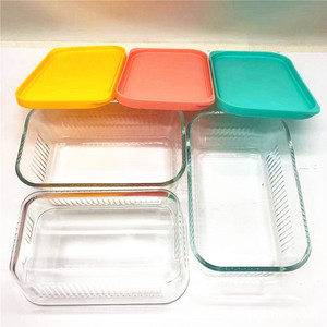 Boîte à lunch rectangulaire de haute qualité de couleur bonbon ensemble de deux ou trois pièces pour la conservation des aliments ou les cadeaux de mariage - Product Image 6