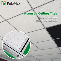 Dalles de plafond acoustiques en fibres minérales micro-perforées, panneaux de plafond rectangulaires 2x4 pieds pour auditorium, théâtre