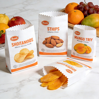 Sachet Doypack en Papier Kraft avec Fenêtre et Fermeture Zip, Biodégradable, Qualité Alimentaire, pour Présentation de Noix et Snacks, Imprimé Personnalisé, Anti-odeur