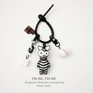<span class=keywords><strong>Porte</strong></span>-clés Zèbre Girafe aux Yeux Saillants Mignon et Original, Anneau de <span class=keywords><strong>Clé</strong></span> en Résine Époxy Dessin Animé, Charmant Ornement de Sac et Breloque de <span class=keywords><strong>Clé</strong></span> de Voiture pour Filles - Product Image 2