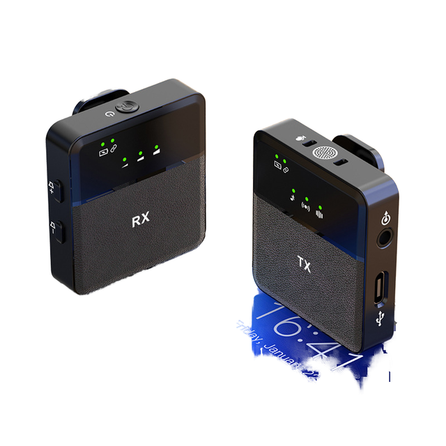 New 3 in 1 2.4G Reception Noise Reduction Reverberation Monitoring Multifunctional Wireless Lavalier Dual Channel Microphone