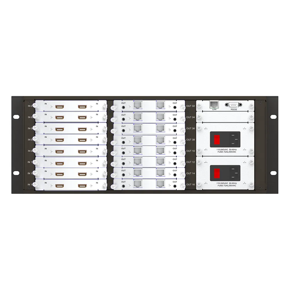 16x16 hdmi seamless matrix The output card can be configured to any no more than 2x4 Video Walls mode