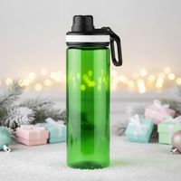 Bouteille d'eau en plastique sans BPA de 700 ml avec logo personnalisé, bouteille de boisson pour la salle de sport et l'extérieur, couvercle à bec pop-up, bouteille de boisson sportive