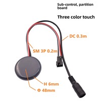 Interrupteur tactile transfrontalier pour panneau de séparation, gradation tricolore, design dissimulé dans la cloison, installation sans perçage, sans contact