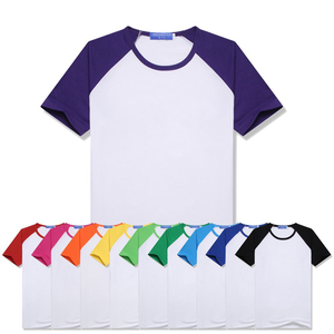Groothandel Custom Logo Bedrukt 100% Polyester Katoen Voelt Heren Dames Raglan Mouw Ronde Hals Effen Blanco Sublimatie T-<span class=keywords><strong>Shirts</strong></span> - Product Image 1