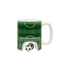 Cốc Gốm Bóng Đá Sáng Tạo Không Đều Cốc Cà Phê Hình Bàn Thắng Màu Trắng Có Tay Cầm - Product Image 1