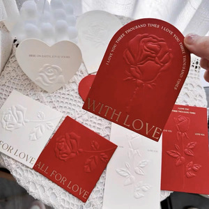 Высокое качество, 400 г, хлопковые тисненые золотые фольгированные открытки, сердце, роза, искусство, переработанная бумага, открытки на день рождения, поздравительные открытки - Product Image 6