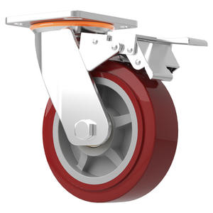 Universele Zware Pvc 6 Inch Industriële Caster Trolley 4-5-8 Inch Flatbed Hoge Belasting Wielrem Gemaakt Van Kunststof Pu Pp - Product Image 5