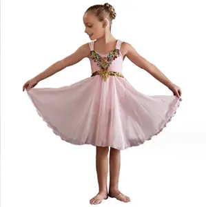 儿童小天鹅芭蕾舞裙配公主风蓬蓬裙春季女童芭蕾舞表演服装