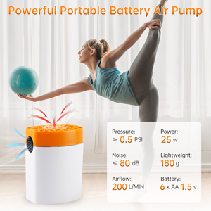 बहुक्रियाशील एयर पंप ए शुष्क सेल बैटरी संचालित मिनी कॉर्लेस फुफ्लेट दो तरह से पोर्टेबल एयर पंप - Product Image 3