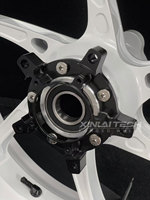 Jantes de moto sport en alliage monobloc forgées sur mesure BJXL, 17 pouces, blanc brillant, 5 rayons, renforcées, pour Honda CBR600RR