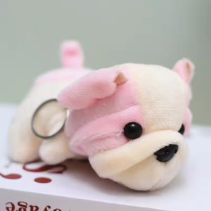 11cm sevimli gerçekçi Mini Plushie anahtarlık hayvan köpek yavrusu peluş hayvan oyuncaklar anahtarlıklar - Product Image 4