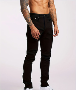 La migliore vendita di Jeans da uomo Regular Fit pantaloni neri Slim <span class=keywords><strong>Denim</strong></span> per gli uomini dritti <span class=keywords><strong>Denim</strong></span> Casual Jeans da uomo originale - Product Image 1