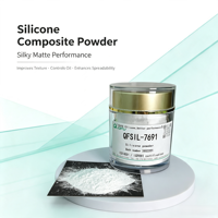 Poudre composite de silicone pour cosmétiques avec effet de resserrement des pores, texture lisse et fini mat longue durée
