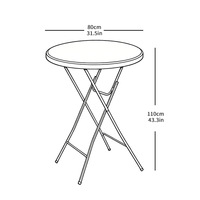 Mesa de Centro Plegable Portátil Personalizable para Exteriores, Barra de Bar, Diseño Minimalista, Estructura Metálica, Muebles de Exterior Moldeados por Soplado