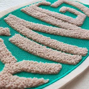 2023 Trend Op Maat Gemaakte Kleding Korte Mouw Handtas Chenille Patch Letter Logo Merk Aangepaste Kleding Chenille Patches