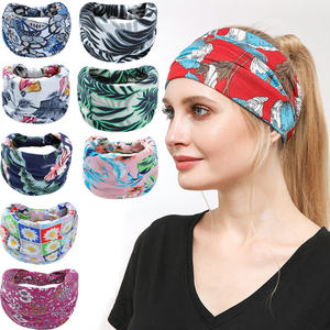 عصابات رأس بوهو ، عصابات رأس نسائية مطبوعة ، عصابات رأس عريضة ، عقال توربان غير قابلة للإنزلاق ، يوجا ، زهري ، رياضات رياضية - Product Image 4