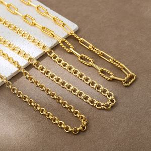 Colar de Corrente Chunky Hip-hop Punk Metal - Joia de Corrente em Forma de O Torcida e Revestida a Ouro 18K - Product Image 6