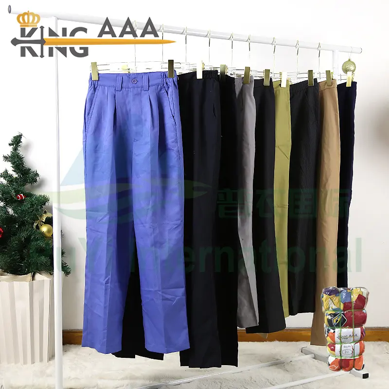 Dress trousers women stock apparel second hand pant used garments korea second hand clothing