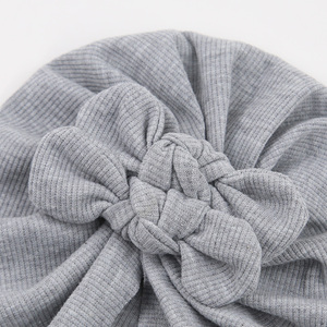 <span class=keywords><strong>Cappellino</strong></span> Turbante Morbido Elastico a Costine Personalizzato per Neonati, con Grande Doppio Fiocco, Berretto per Neonato, Copricapo Solido per Bambini, Cappello da Ospedale per Neonato - Product Image 3