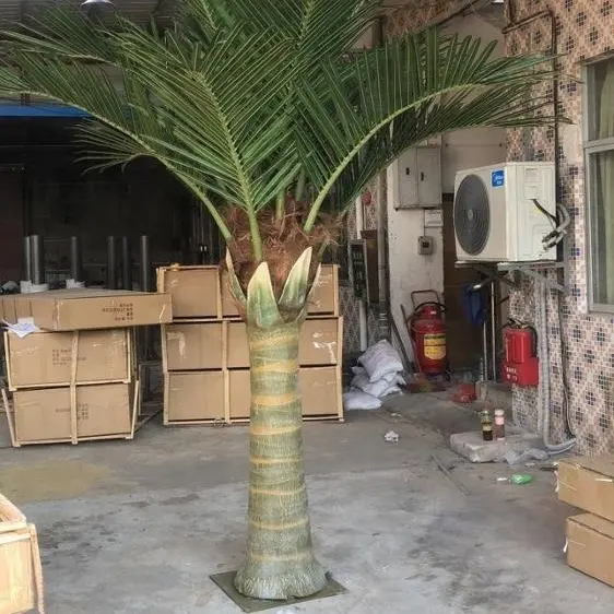 Árvore de côco artificial de 3m 4m, palmeira interna e externa para decoração
