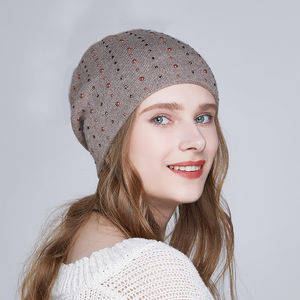 Personnalisé hiver laine tricot Beanie chapeaux femmes mode fourrure <span class=keywords><strong>pompon</strong></span> Bobble chapeau cachemire laine mélange Beanie gros Skullies chapeau - Product Image 6