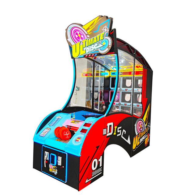 Coin-Operated Factory Price Ultimate Disc Ticket Arcade Simulator Kid-Suitable Wooden Carnival Redemption Throwing Game Machine