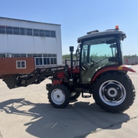 Tractor de Carga Frontal Fabricado en China, 4x4, 50HP, Cabina de Lujo, Bomba, Arranque Eléctrico, Alta Productividad, Compatible con Varios Implementos Agrícolas