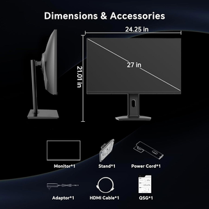 Moniteur de jeu Esports 540 Hz, écran LED sans cadre 27 pouces 2K 4K, temps de réponse de 1 ms, 100 % sRGB, faible lumière bleue, écran LED pour joueurs professionnels - Product Image 4