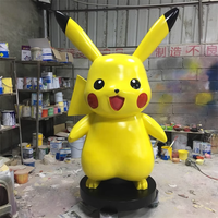 Statue de Pikachu personnalisée de grande taille pour l'extérieur, en résine/fibre de verre, décoration de centre commercial pour l'espace extérieur, sculpture