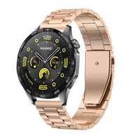 Bracelet en acier inoxydable tendance et luxueux pour montre connectée Huawei GT4, accessoires pour montre de 18 mm pour hommes, luxe