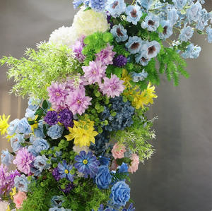 Arche florale en corne de taureau en promotion pour la décoration de scène de mariage en extérieur, fourniture pour l'aménagement de lieux événementiels et la décoration de toile de fond - Product Image 3