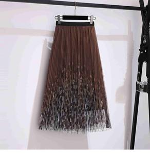 <span class=keywords><strong>Jupe</strong></span> <span class=keywords><strong>longue</strong></span> en <span class=keywords><strong>tulle</strong></span> pour femmes <span class=keywords><strong>Jupe</strong></span> midi plissée à la mode, esthétique, dégradée, imprimée léopard, ligne, taille haute Femme Vert - Product Image 3