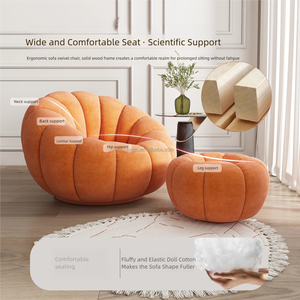 Idéal <span class=keywords><strong>pour</strong></span> les petits appartements <span class=keywords><strong>Fauteuil</strong></span> pivotant rond Canapé simple <span class=keywords><strong>Fauteuil</strong></span> Citrouille Canapé paresseux - Product Image 4
