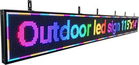 Letrero LED Programable con Mensaje Desplazable a Todo Color P10 RGB IP65 Pantalla LED de Matriz de Puntos para Exteriores, Señalización para Tiendas Minoristas