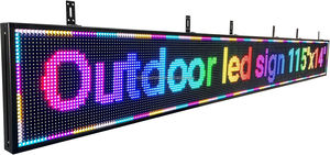 Panneau d'affichage LED à défilement programmable, message en mouvement, couleur pleine, P10 RGB, IP65, affichage LED matriciel à points pour extérieur, signalisation pour magasins de détail - Product Image 6