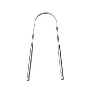 Raschietto per Lingua 2in1 in Acciaio Inox Antibatterico a Forma di <span class=keywords><strong>U</strong></span>, Rosa Oro e Argento, per Cura Orale Sana ed Ecologica - Product Image 5