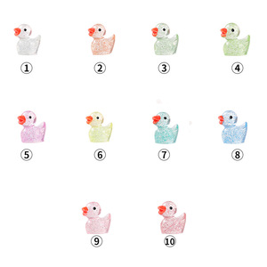 Miniature Glowing <b>Duck</b> Ornament Resin Animal Shape Tabletop Decor For Garden And Home Decoration - Product Image 2