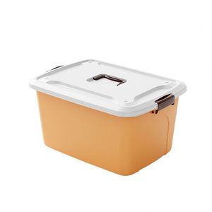 Large Thick Yellow-Orange-Blue <b>Storage</b> <b>Box</b> with Lid, Dustproof, Home Dormitory Use for Books Toys and Clothes - Product Image 6