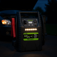 Démarreur de batterie Fasano 12V 24V avec pinces et lumière LED