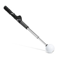 Nouvel entraîneur de swing télescopique de golf en acier inoxydable multicolore avec bâton de swing sonore pour l'entraînement
