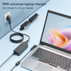 Chargeur pour ordinateur portable 90W tout-en-un avec <span class=keywords><strong>12</strong></span> embouts interchangeables pour Lenovo <span class=keywords><strong>HP</strong></span> DELL 4.5*3.0mm 3.0*1.1mm 5.5*2.5mm 5.5*1.7mm en promotion - Product Image 6