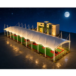 Les fabricants fournissent des structures tensiles pour stades, des toits pour terrains de tennis, de football, de basketball et de padel. - Product Image 1