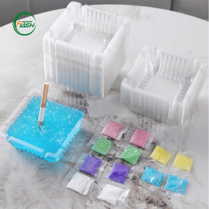 Cendriers portables jetables en plastique avec sable anti-<span class=keywords><strong>fumée</strong></span> inodore et soluble dans l'eau pour les voyages et les événements - Product Image 1